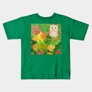 Autumnowl Kids T-Shirt - Autumn Owl by Oregon333